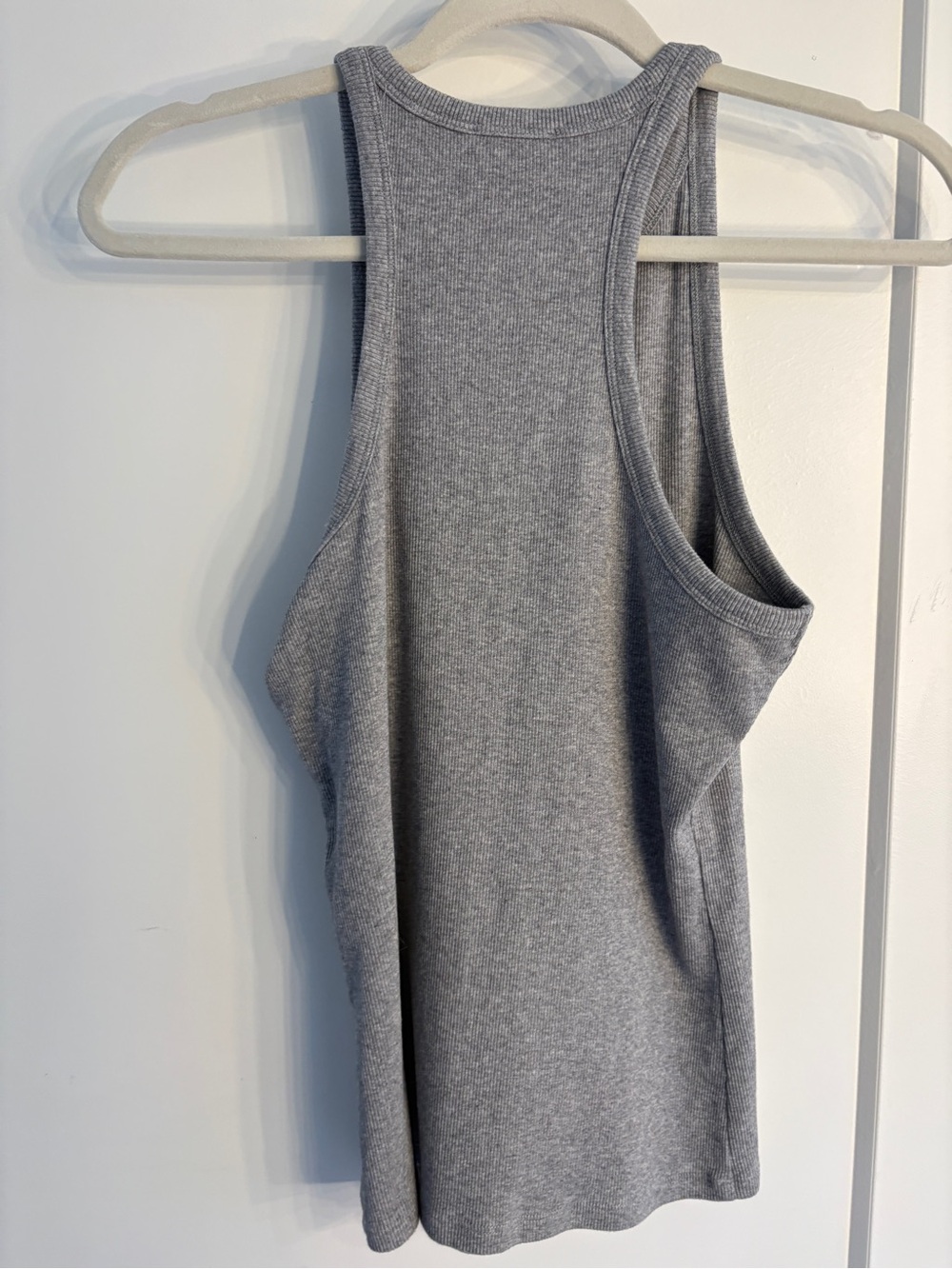 Sezane Gray Ribbed Racerback Tank - Picture 3 of 3
